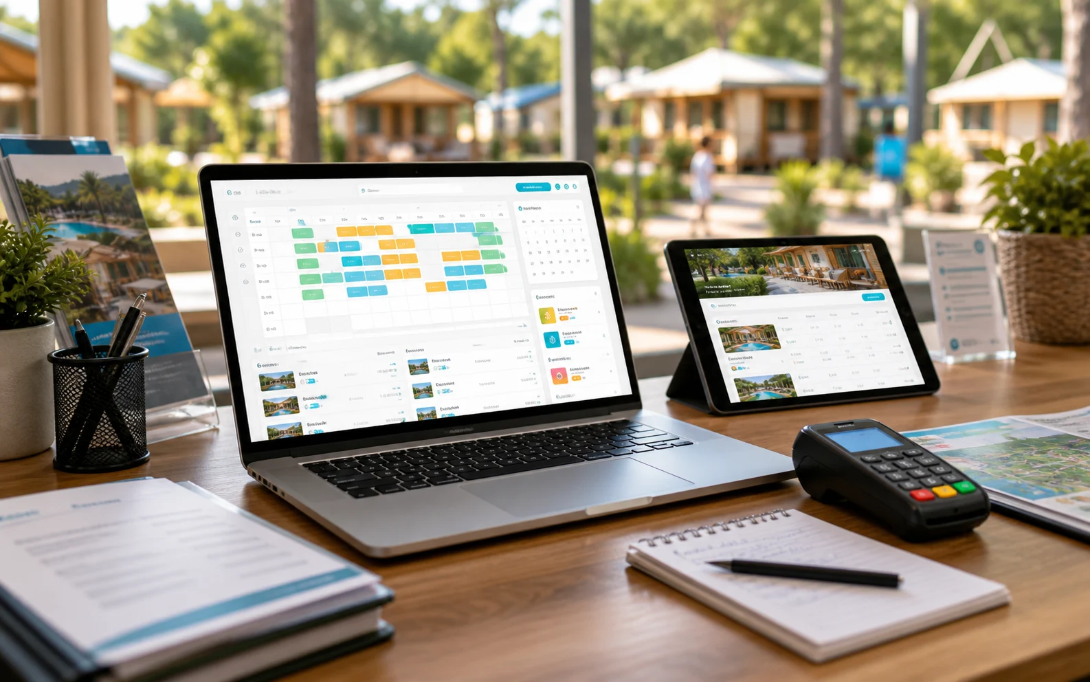 Camping reservation calendar with availability and booking engine