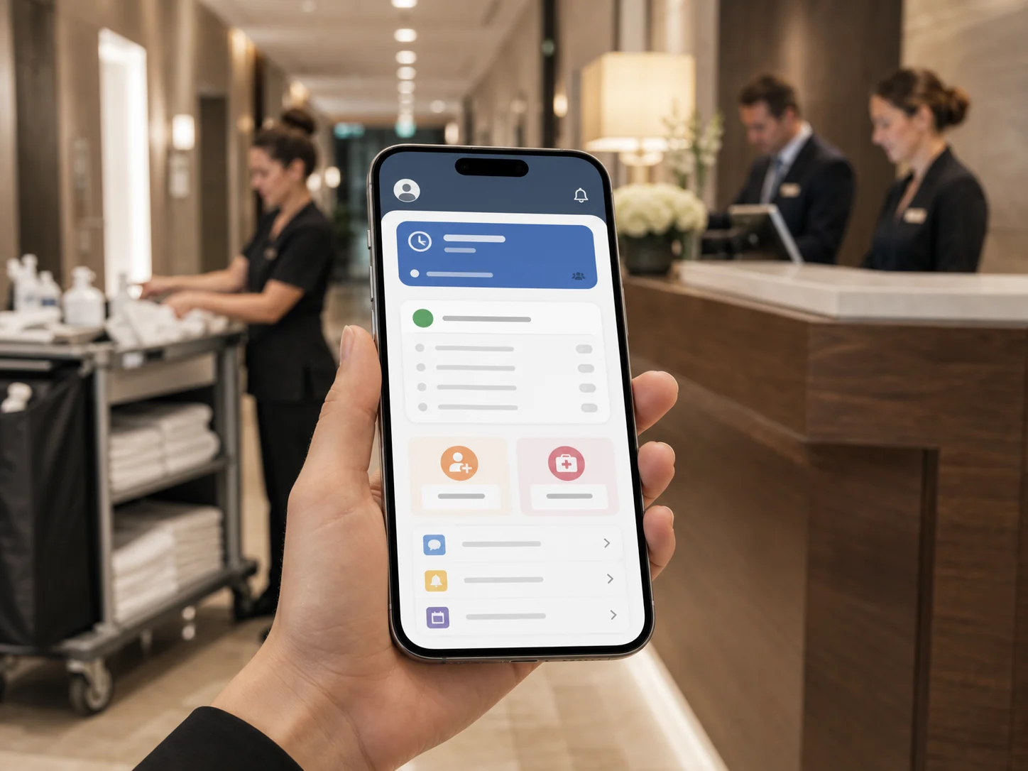 Schichten, Aufgaben und Updates auch per Smartphone abrufbar. Schichten und Aufgaben des Hotelpersonals per Smartphone verwalten