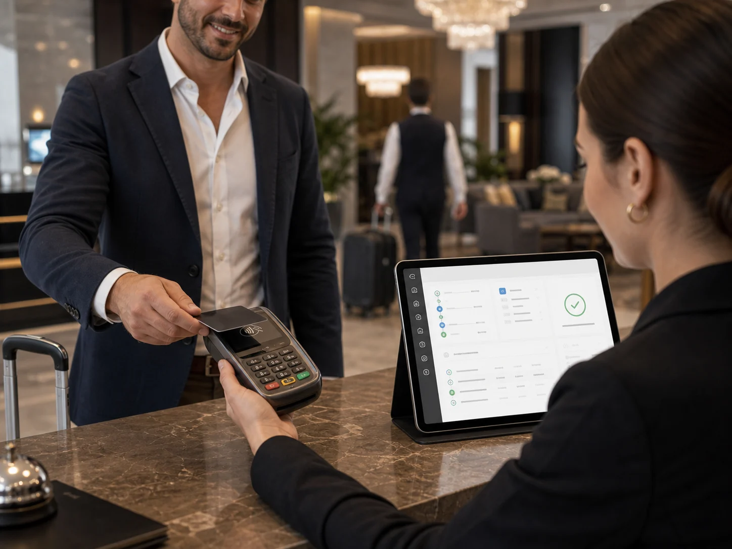 Pagamenti fisici e online nello stesso quadro contabile. POS hotel integrato con prenotazione e riconciliazione Scidoo Pay