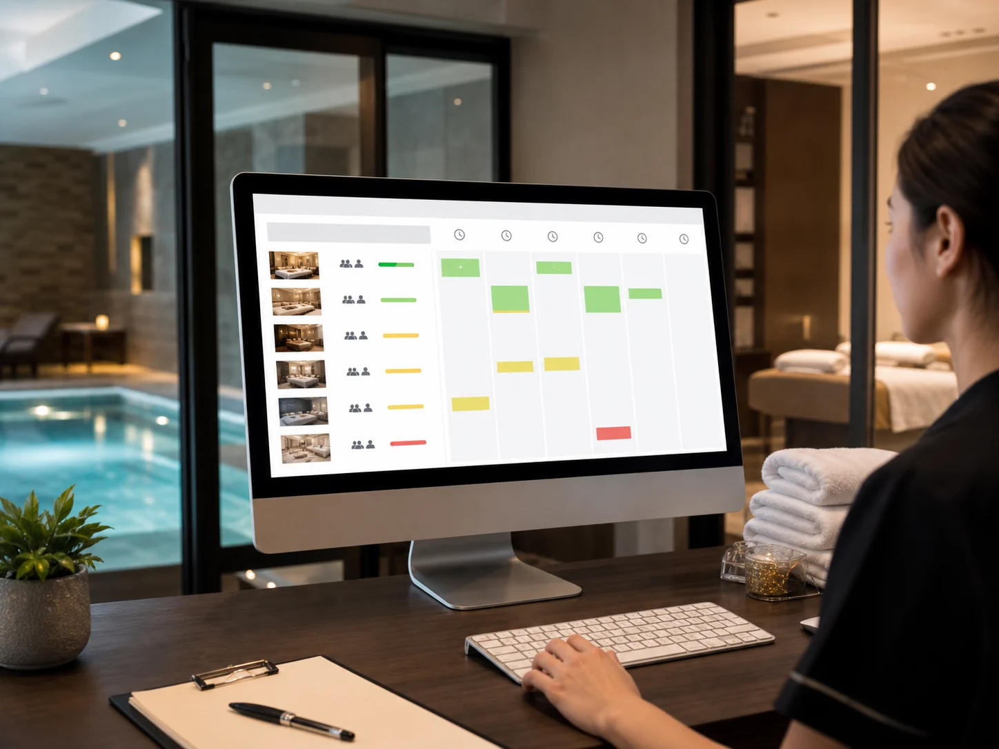 Ogni prenotazione online rispetta sale, orari, capienza e regole della SPA. Dashboard prenotazione online SPA con disponibilità sale e fasce orarie in tempo reale